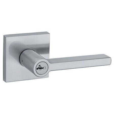 Kwikset Halifax Square Entry Door Lock SmartKey W/ 6AL Latch and RCS Strike Satin Chrome Finish 156HFLSQT-26DS